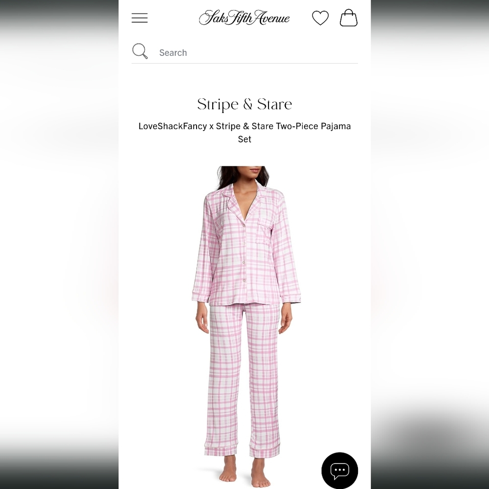 LoveShakFancy X Stripe & Stare two pieces Pajama set.